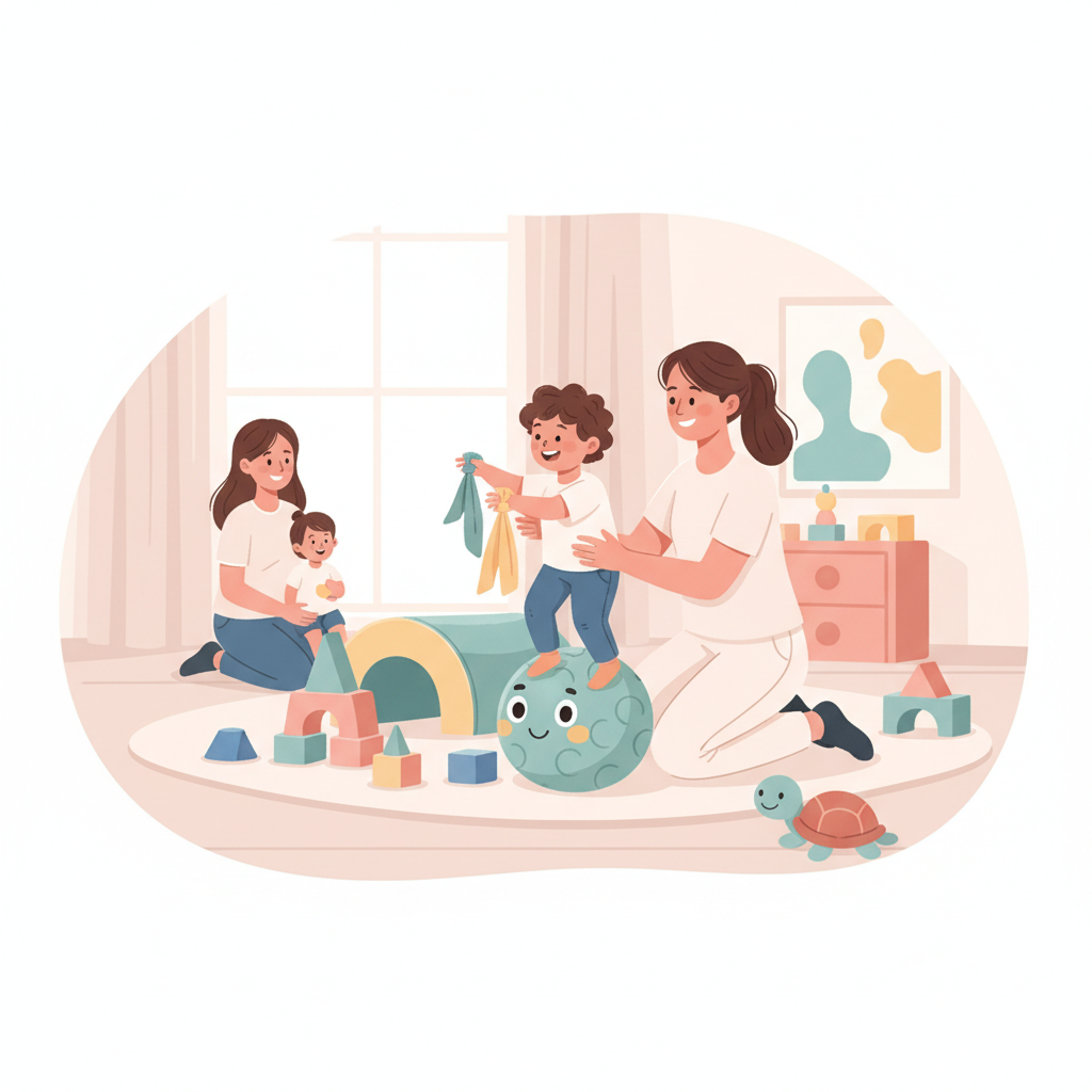 Bobath terapisi (NDT) seansında oyun temelli motor gelişim çalışması