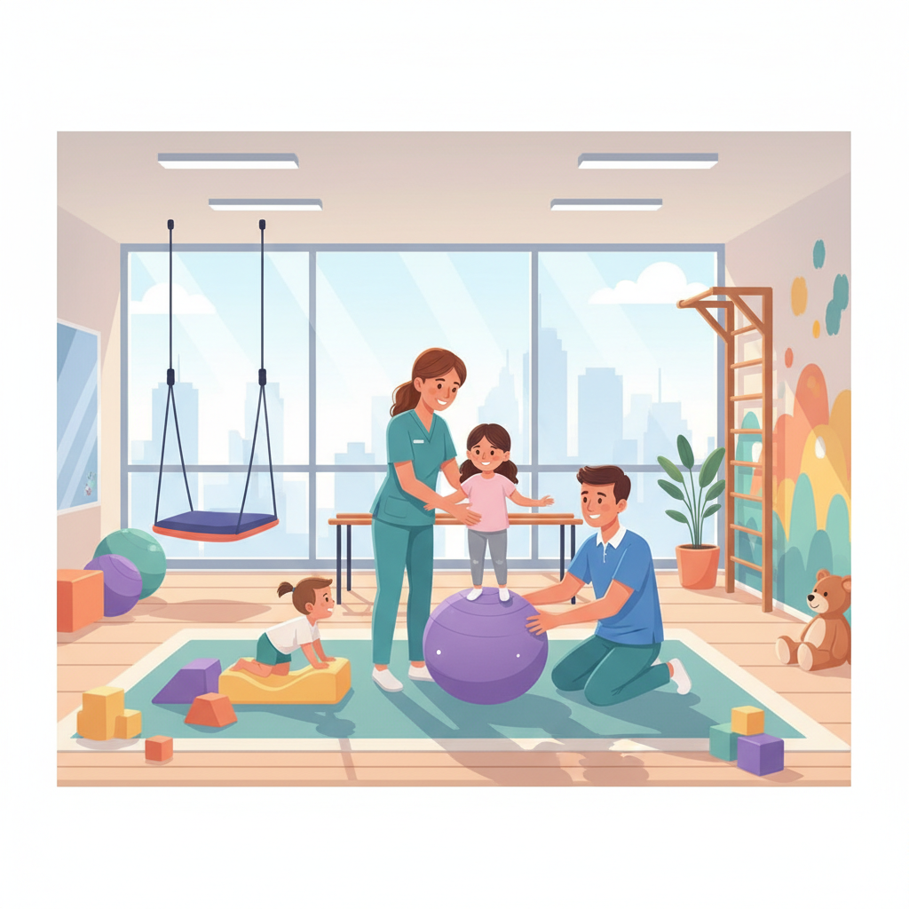 Pediatrik fizyoterapi ortamı ve çocuk dostu ekipmanlar